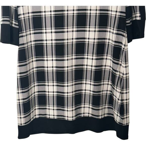 MICHAEL KORS Black and White  Plaid Pullover Mini Dress 60s Style (P\M) - Picture 6 of 14